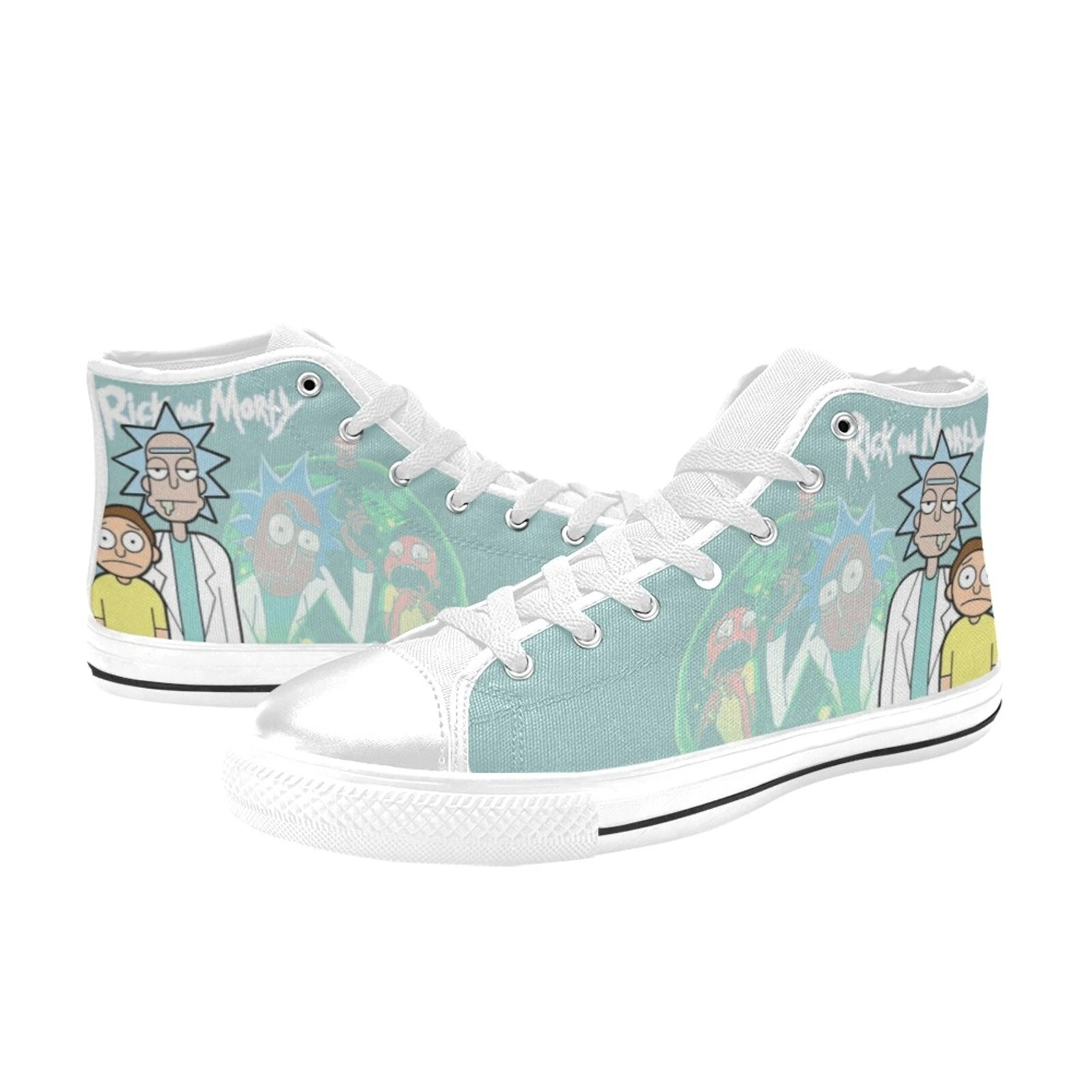 Rick and Rickandmorty High Top Sneakers Canvas Shoes, Rick and Rickandmorty Sneakers