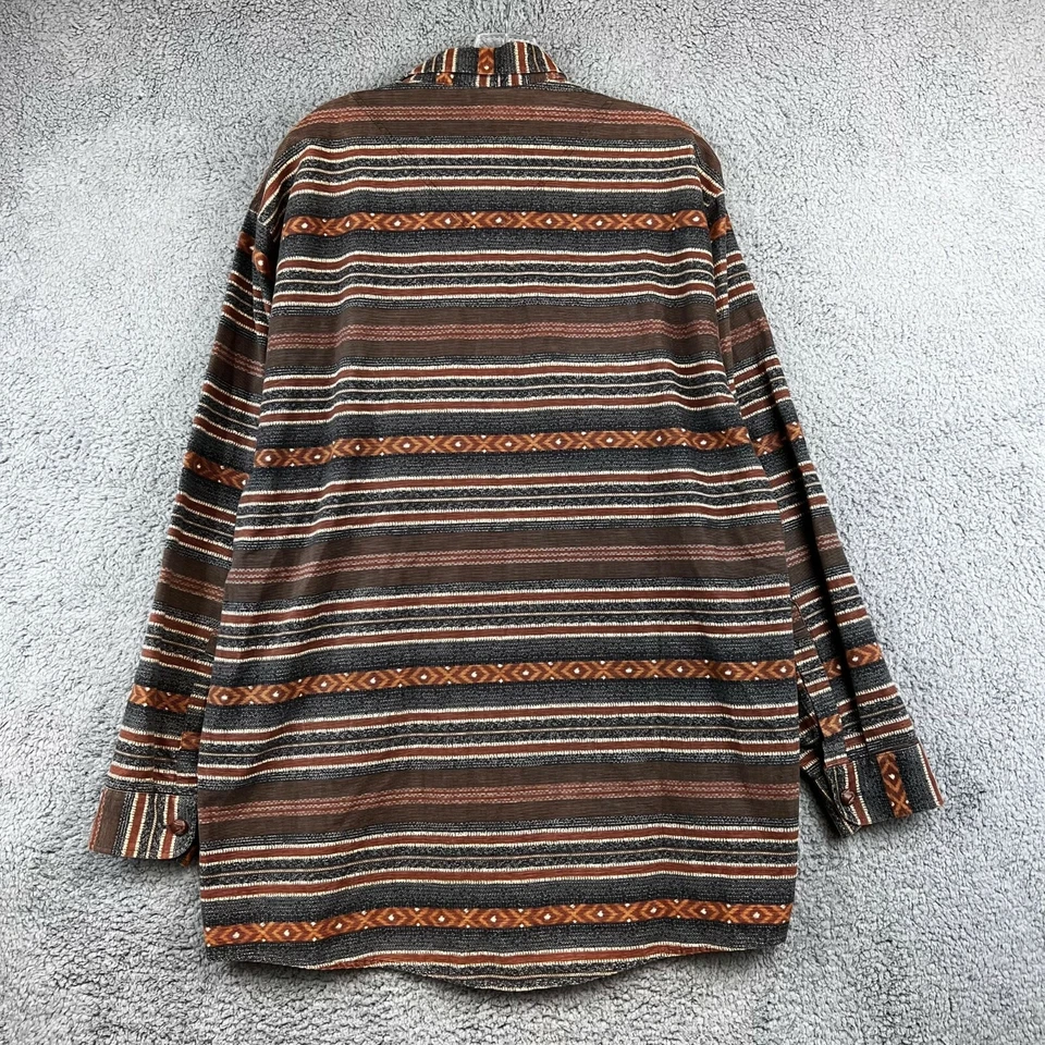 Vintage CASA MODA Mens Shirt Size 42 Large Brown Flannel - Image 3 of 4