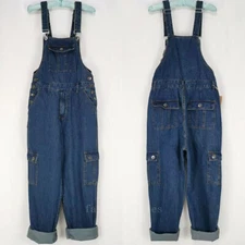 Mens Denim Baggy Jeans Overalls Cargo Pants Jumpsuits Dungarees Pocket Bib Pants
