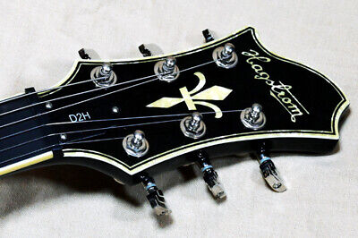 Electric Guitar Hagstrom D2H / Deluxe 2H Black Sparkle with Electric Guitar Hagstrom D2H / Deluxe 2H Black Sparkle with