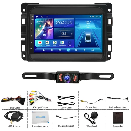 7" Carplay Car Stereo Radio For 2020-2023 Ram 1500 2500 3500 GPS Android 2G+32G - Bild 2 von 16