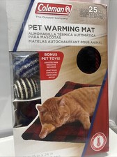 Coleman Pet Self Warming Mat  Ball Toys Buffalo Plaid Red  Black Checker New