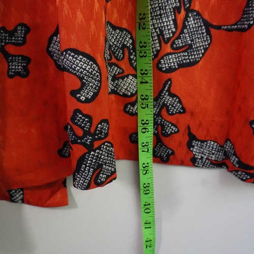 Chico's Kimono Open Front Floral Print Duster Jacket Orange Spice Size 4 NWT - Picture 7 of 8