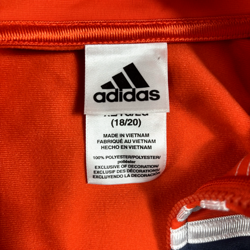 Adidas Kids Jacket Orange Blue And White Size XL 18/20 - Picture 6 of 9