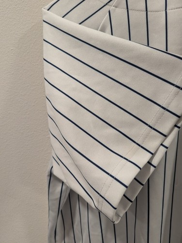 Camiseta de los Yankees de Nueva York Mediana Majestuosa Rayas Blancas Genuina #6400 - Imagen 8 de 14