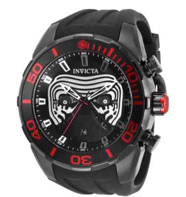 Rare New Invicta Star Wars KYLO REN Men's 50mm LE Quartz Chrono Silicone Watch