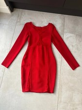 House of CB Celebrity Boutique Size Small S Red Dress Long Sleeves Lace Bandage