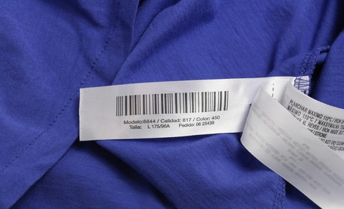 Blusa para mujer MASSIMO DUTTI 6844 GRANDE mezcla de seda pulóver azul elástico - Imagen 6 de 9