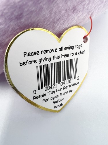 TY Beanie Baby - FLOPPITY the Purple Bunny (8.5 inch) - Picture 7 of 11