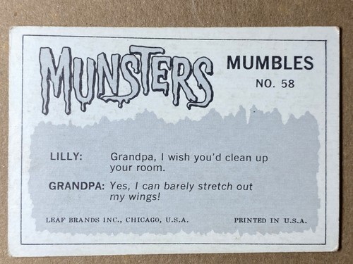 1964 Munsters Cards Leaf USA - Choose A Card, U-PICK - Picture 23 of 32