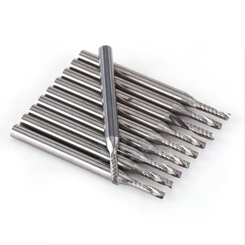 3.175/4/6mm Single Flute Spiral Cutter End Mills Tungsten Carbide CNC Router Bit - Picture 4 of 19
