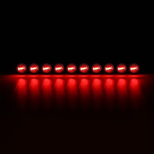 10x Mini 12V/24V 3/4" Round Side Truck Trailer LED Marker Bullet License Lights - Picture 3 of 9