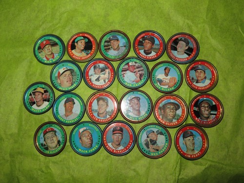 LOT of 22 metal TOPPS Baseball coins vintage 1960's 1970 Jackson Alou McGlothlin - Picture 5 of 24
