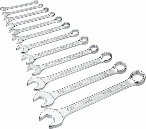 Stanley 70-964E Combination Spanner Set (12-Pieces), Chrome - Picture 2 of 2