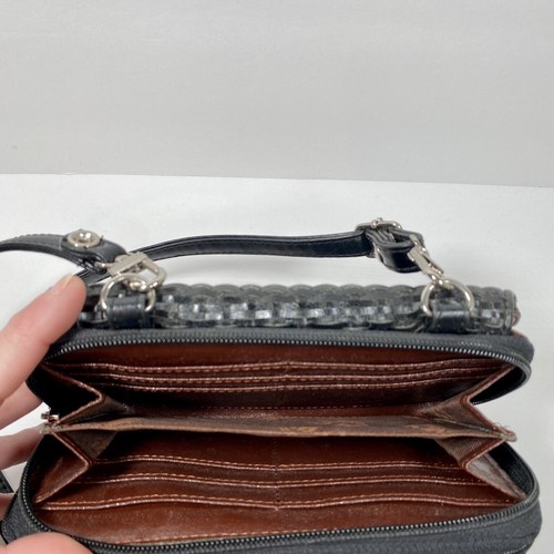 Vintage M.C. Marc Chantal braune Lederhandtasche Umhängetasche mit Charm WESTERN - Bild 5 von 11