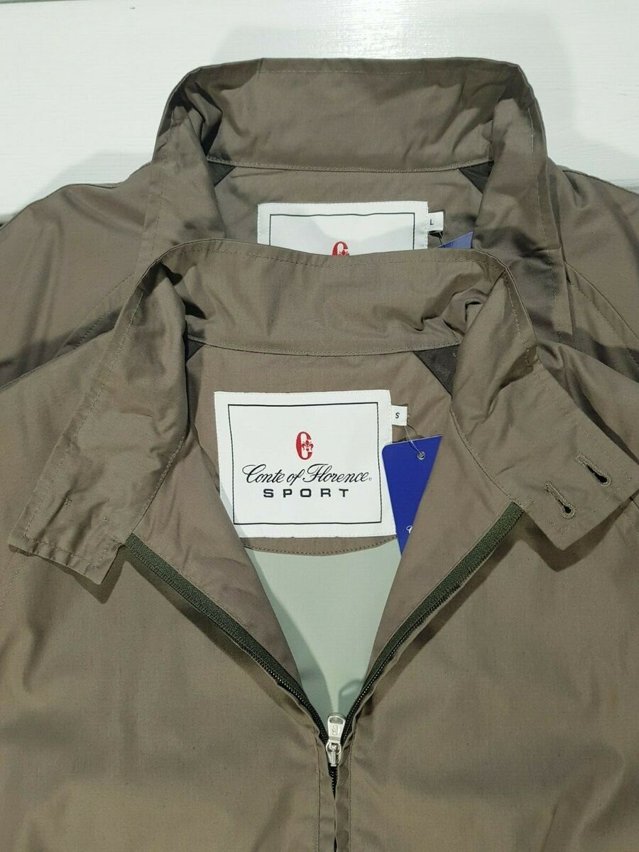New Conte of Florence Sports Men s Jacket Bomber Khaki Green Zip Short Warm eBay