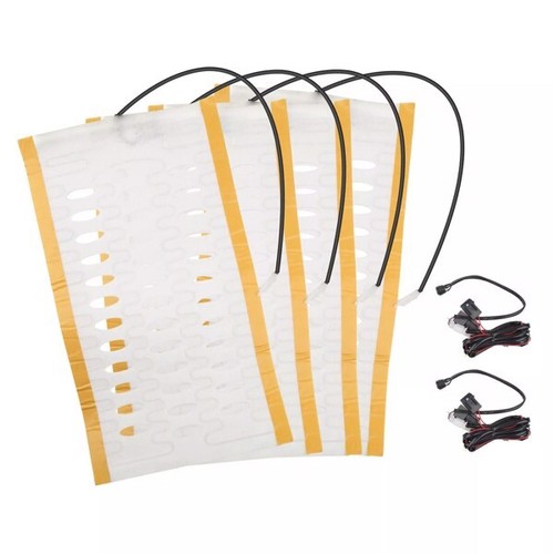 12V Universal Seats Composite Fiber Heated Seat Heater Pad Kit Car Cushion Switc - Picture 2 of 7
