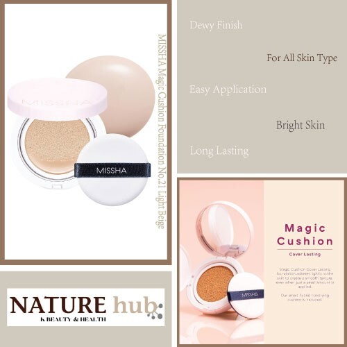 MISSHA Magic Cushion Foundation No.21 Light Beige 15ml - Picture 1 of 10