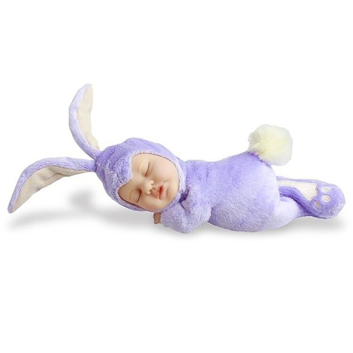 Muñeca Anne Geddes 9 pulgadas Baby Lilac Bunny - Colección de cuerpo suave lleno de frijoles - Imagen 11 de 24