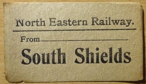 North Eastern Railway Luggage Label - South Shields - Closed 1981
