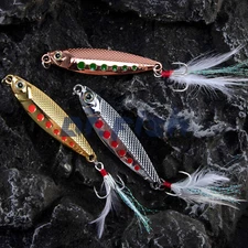 5 Pack Jigging Spoons Metal Casting Spoon Fishing Lure Freshwater & Saltwater