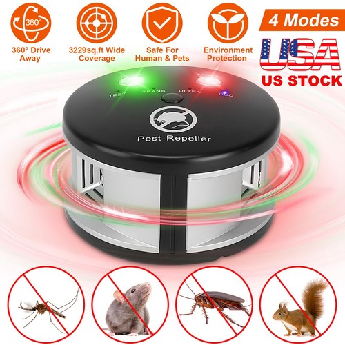 New 360? Ultrasonic Pest Repeller - Electronic Plug-in Mouse Chaser for Indoors - Picture 3 of 5