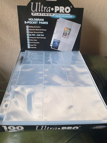 Perfect Trading Card A4 Sleeves 20 Ultra Pro 9 pockets PLATINUM (3Holes)