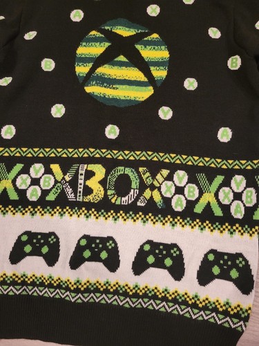 Xbox Black/green/ White Christmas Youth Sweater Size 11/12 Yrs, Primark Cares - Picture 5 of 10