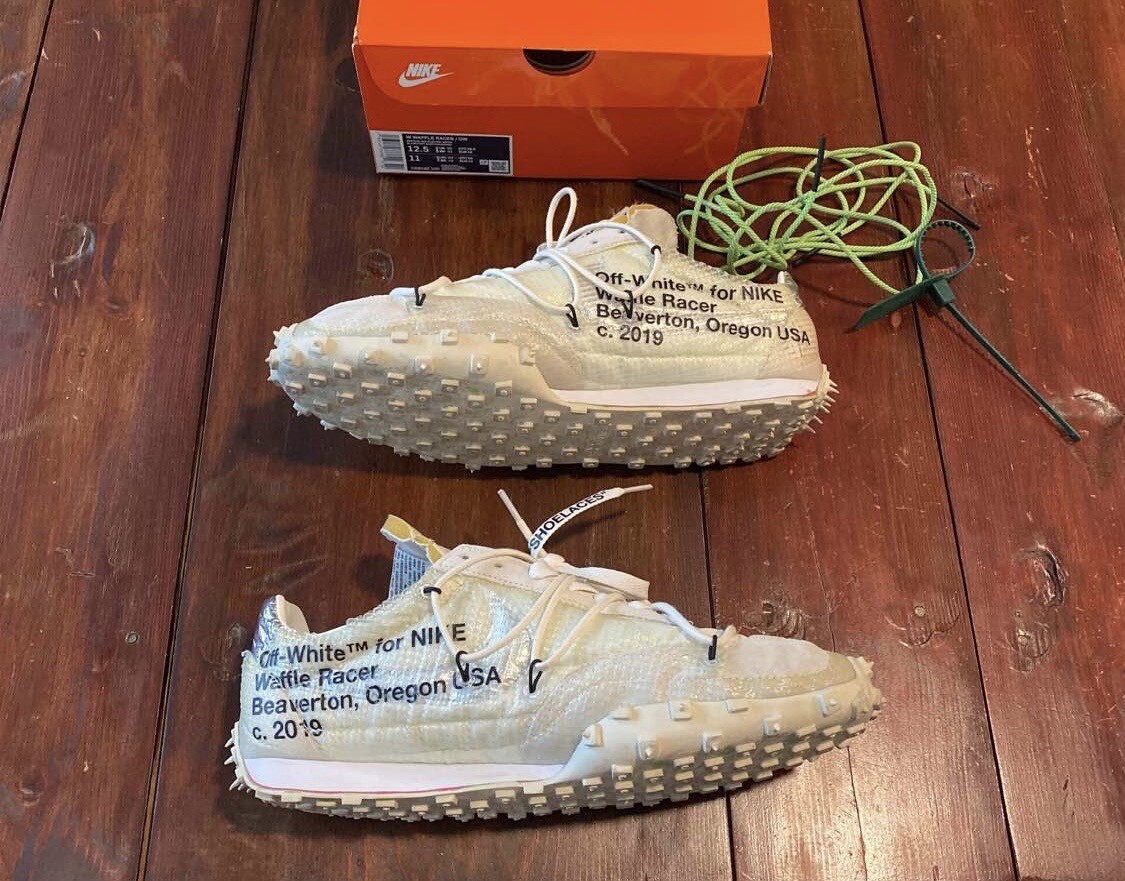 Nike Off White Waffle Racer Electric Green Size 12.5 Nike Off White Waffle Racer Electric Green Size 12.5