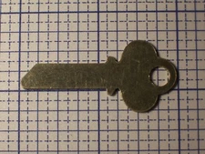 Vintage Flat Steel Key Trunk Padlock Antique Lock Box Desk Cabinet Key Blank