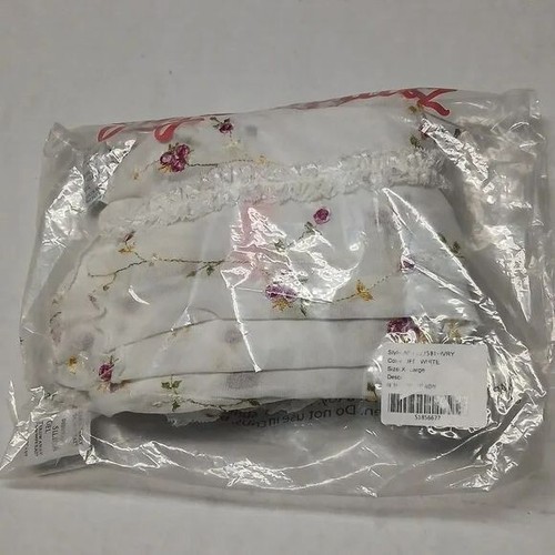 Top Cami Dolls Kill Sugar Thrillz I'm Baby Blanco con Bordado Floral Rosa Talla XL - Imagen 6 de 7