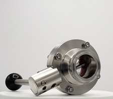 1.5" Tri-Clamp Sanitary Butterfly Valve Silicone (BFVPC) - Pull Handle | SS304 