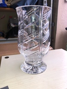 Royal-Doulton-Finest-Crystal-10-034-Vase-Spectacular-Hand-Cut-Wheel-Cut-Heavy
