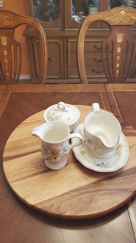 Mikasa Heritage Olde Tapestry Creamer, Gravy Boat & Underplate, Sugar Bowl & Lid - Picture 9 of 10
