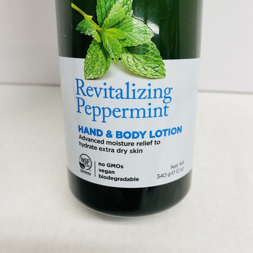 Avalon Organics Hand Body Lotion 12 Oz Revitalizing Peppermint Non-GMO & Vegan - Picture 2 of 5