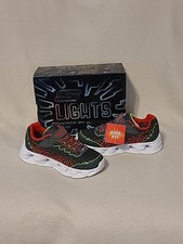 Little Kids Skechers Vortex Zorento Red/Lime Boys Light Ups- Sz 1.5 Wide-New