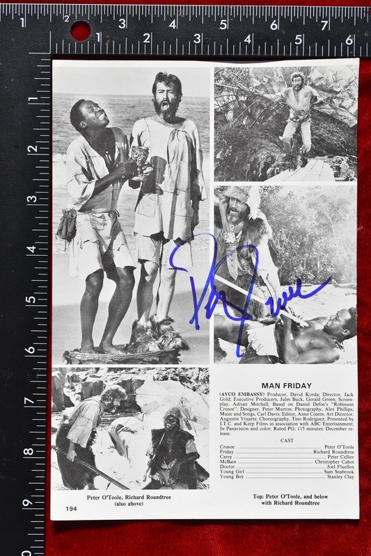 PETER O'TOOLE IN PERSON signed autograph page photo SCREEN WORLD