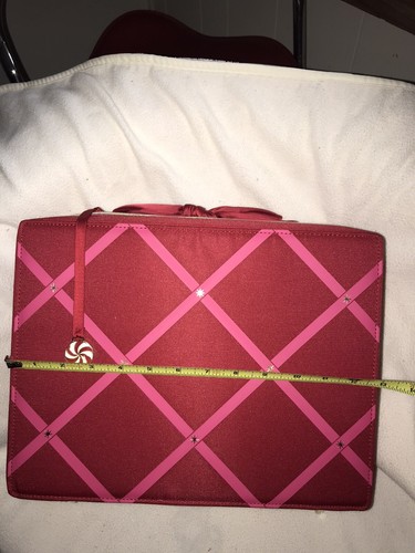 Estee Lauder Makeup Cosmetic Bag TRAIN CASE RED 2021 NEW - Picture 4 of 5