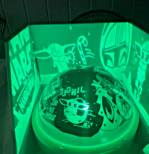 New/STAR WARS Mandalorian Projector LED Shadowlights ROTATING CHRISTMAS SCENE - Picture 16 of 18