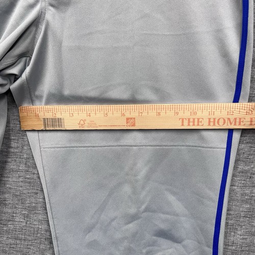 Nike Men's Swingman Dri-FIT Gray Blue Piped Baseball Pants Size Large Swoosh - Picture 9 of 16