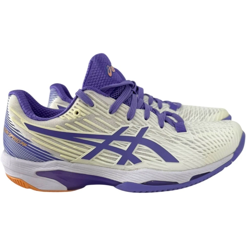 Tenis para mujer ASICS Gel Solution Speed FF 2 blanco púrpura talla 7,5 Foto 2 de 4