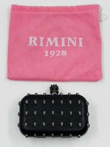 Gothic Skull and Studs Clutch, Evening Bag Purse By Rimini 1928 - Picture 4 of 11