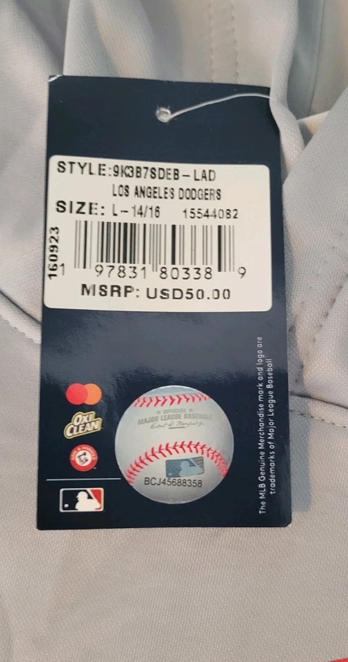 Sudadera con Capucha Oficial MLB Dodgers Infantil Talla L 14/16 Nueva Foto 3 de 3