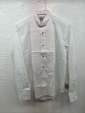 New Classix White Long Sleeve Button Up English Short Large Kids DD-8