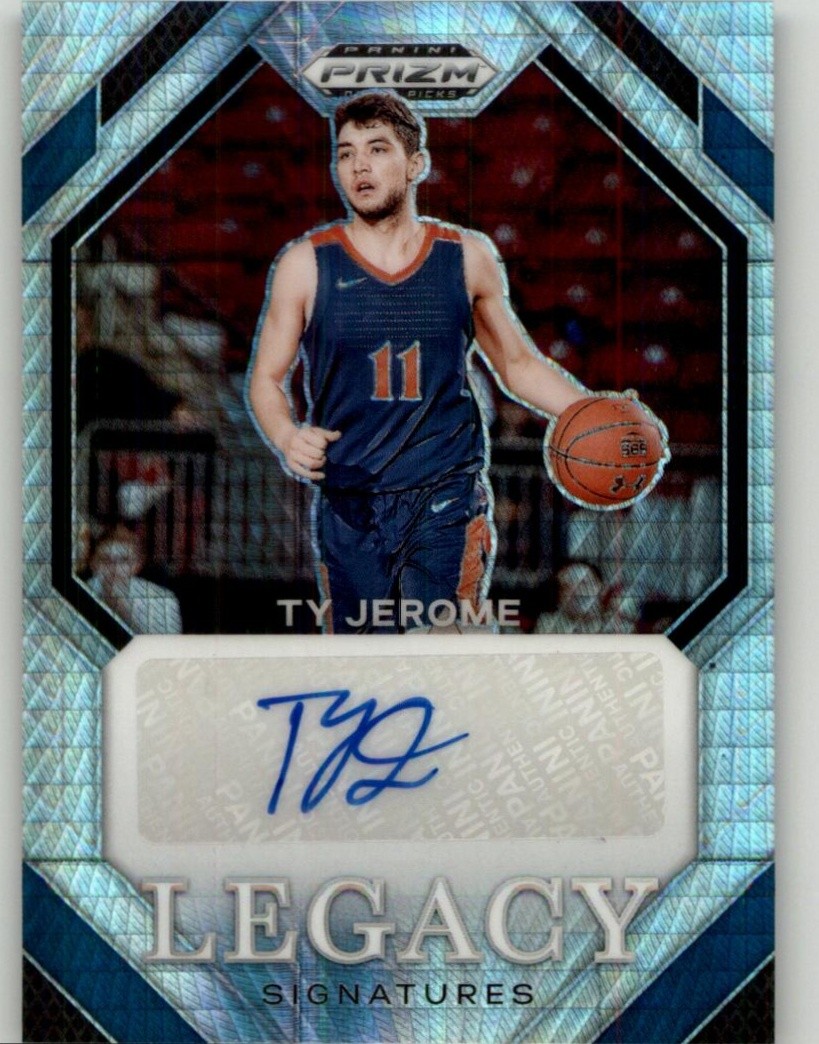 2024 Panini Prizm Draft Picks Ty Jerome Legacy Signatures Hyper #LS-TYJ Virginia