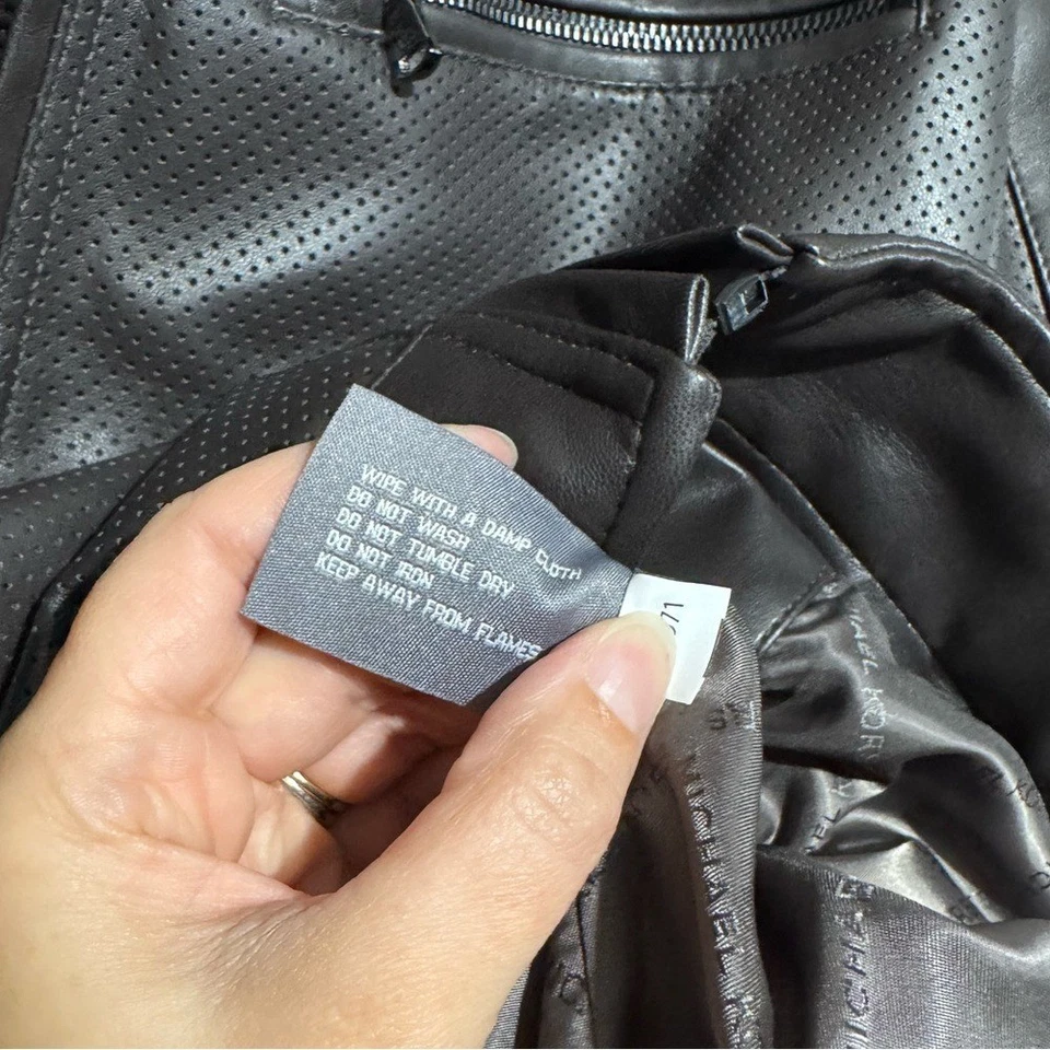 Abrigo Chaqueta Michael Kors Para Hombre Imitación Cuero Marrón Talla 2XL Alto Otoño Clásico Foto 4 de 4