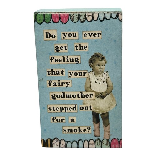 2 Humorous Box Sign Shelf Sitters~PBK~Fairy Godmother & Big Girl Panties - Picture 5 of 8