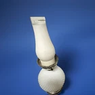 MILK-GLASS PARLOR BOUDOIR HURRICANE LAMP Vintage