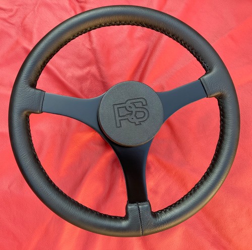 Original 1970's OEM FORD ESCORT Mk2 3 Spoke Leather Trimmed Steering Wheel