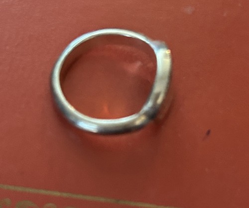Please Return To TIFFANY & CO Sterling Silver Oval 925 Signet Ring VTG SIZE 5.5 - Picture 2 of 2